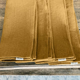 Linen mustard brown napkin set: 4, 6, 8, 10, 12 napkins - Velvet Valley