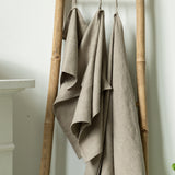 Stonewashed unbleached linen towel - Velvet Valley