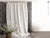 Stonewashed linen off white curtain with ruffles - Velvet Valley