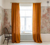 Custom order- AMBER YELLOW linen curtains