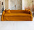 AMBER YELLOW heavier weight linen couch cover.