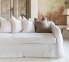 Introducing our Antique White linen couch covers, meticulously crafted to enhance the beauty and functionality of your sofa. Designed to shield your couch from daily spills and stains, these covers offer both practicality and elegance.