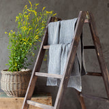Blue Melange Linen Towel And Set - The Linen Valley