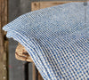 Blue Melange Linen Towel And Set