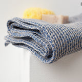 Blue Melange Linen Towel And Set - The Linen Valley