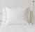 OPTICAL WHITE linen pillow case with lace