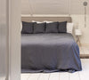 CHARCOAL GREY linen bedspread - Soft, made from heavier stonewashed linen.