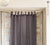 CHARCOAL GREY linen curtain with ruffles