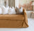 DUSTY MUSTARD heavier weight linen couch cover.