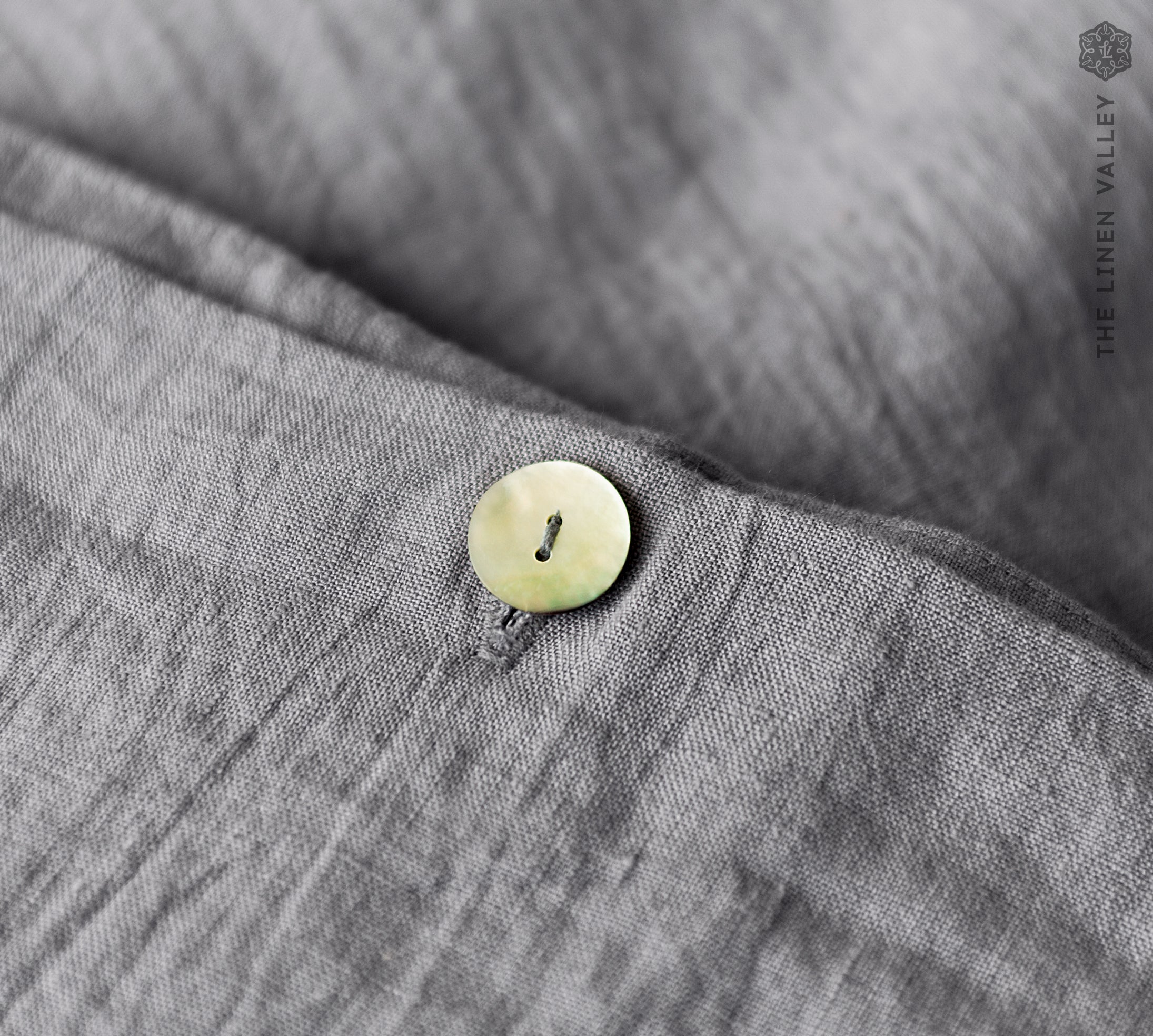 Charcoal Grey Linen Comforter Cover - The Linen Valley