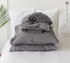Charcoal Grey Set of Linen Sheets (4 pcs)