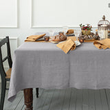 Custom order- CHARCOAL GREY linen tablecloth - The Linen Valley