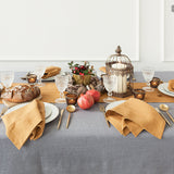 Custom order- CHARCOAL GREY linen tablecloth - The Linen Valley