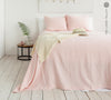 Quartz Rose Linen Bedspread