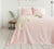 QUARTZ ROSE linen bedspread