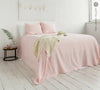 Quartz Rose Linen Bedspread