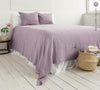 LIGHT LILAC linen bedspread - handmade from the highest quality Baltic linen.