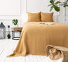 DUSTY MUSTARD linen bedspread - oversized, beautiful and it is perfect for hot weather.