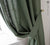 MOSS GREEN linen curtain tie back