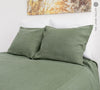 MOSS GREEN linen pillow sham - handmade from the highest quality linen.