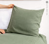 MOSS GREEN linen pillow sham - handmade from the highest quality linen.