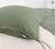 MOSS GREEN linen pillow sham with zipper