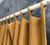 DUSTY MUSTARD brown linen curtain (1 panel)