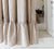 CUSTOM ORDER -NATURAL UNBLEACHED linen curtain with ruffles (1 panel)