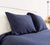 NAVY BLUE linen pillow sham with zipper