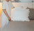 OFF WHITE linen pillowcase with ruffles