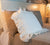 OFF WHITE linen pillowcase with ruffles