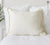 OFF WHITE linen pillow case with lace
