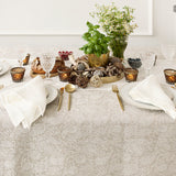 Natural Linen Floral Pattern Tablecloth - The Linen Valley