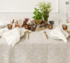 Natural Linen Floral Pattern Tablecloth