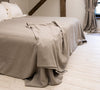 RUSTIC HEAVY linen throw - pre washed and unbleached highest quality Baltic linen.