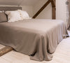 Rustic heavy unbleached linen bedspread has been carefully designed to suit a wide range of interior styles and blend perfectly in both classic and contemporary home spaces. Our linen bedspreads are extremely versatile.