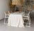 STRIPED linen tablecloth
